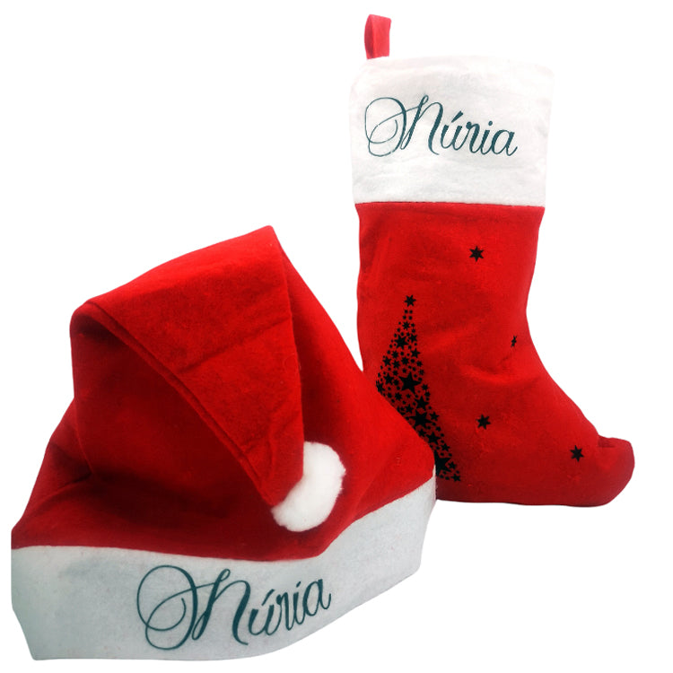 Pack calcetín y gorro de navidad personalizado Calcetines | De Moi à Toi Regalos