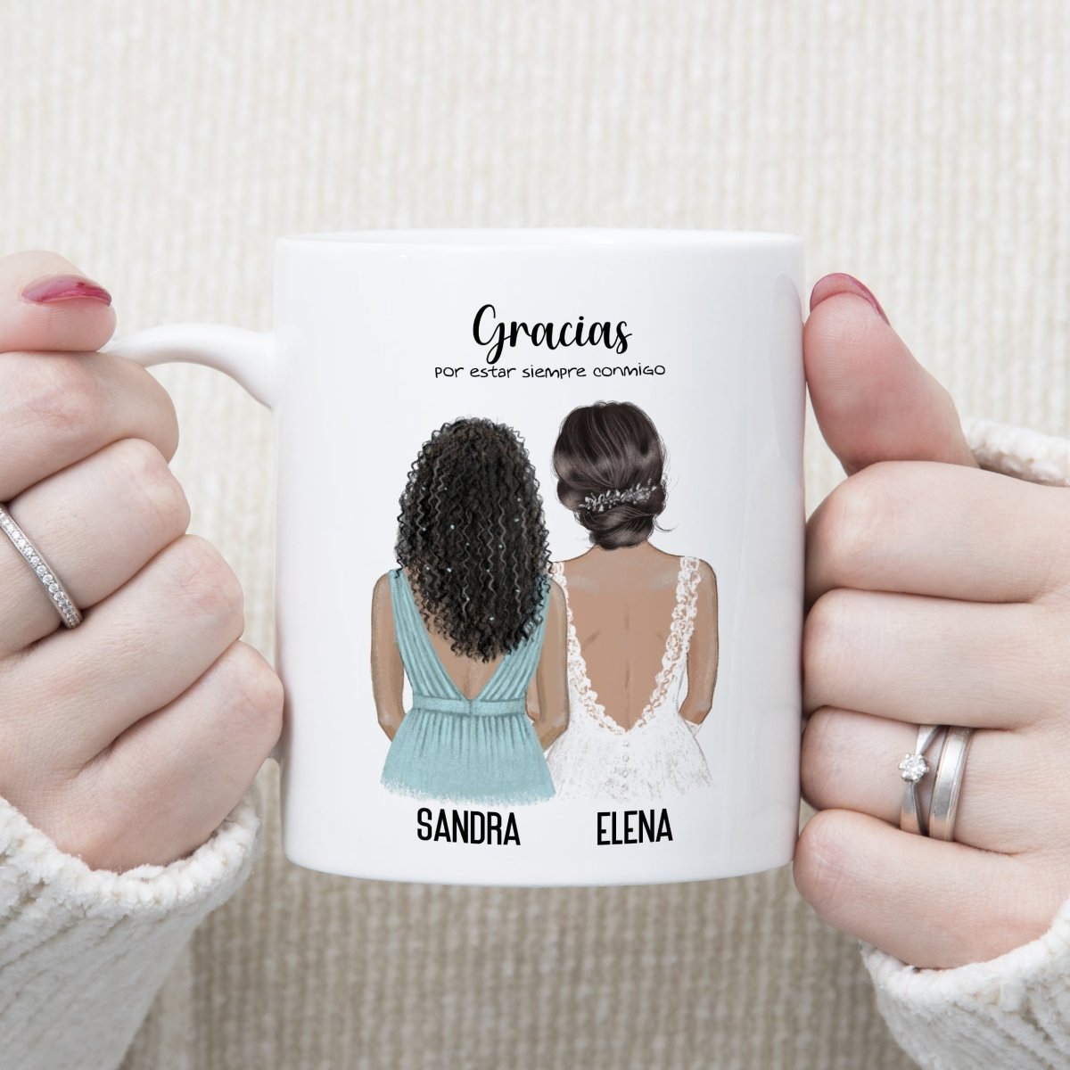 Taza personalizada para Amigas de la novia - Paint - Regalo original personalizado - DE MOI À TOI