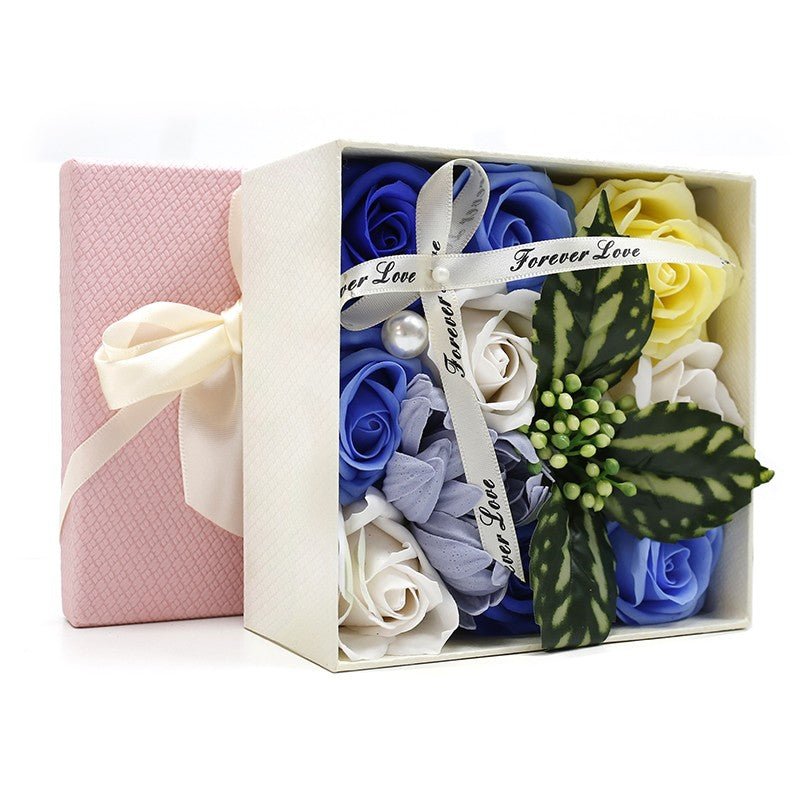 Azul - Flores eternas en caja a domicilio - Regalo original personalizado - DE MOI À TOI