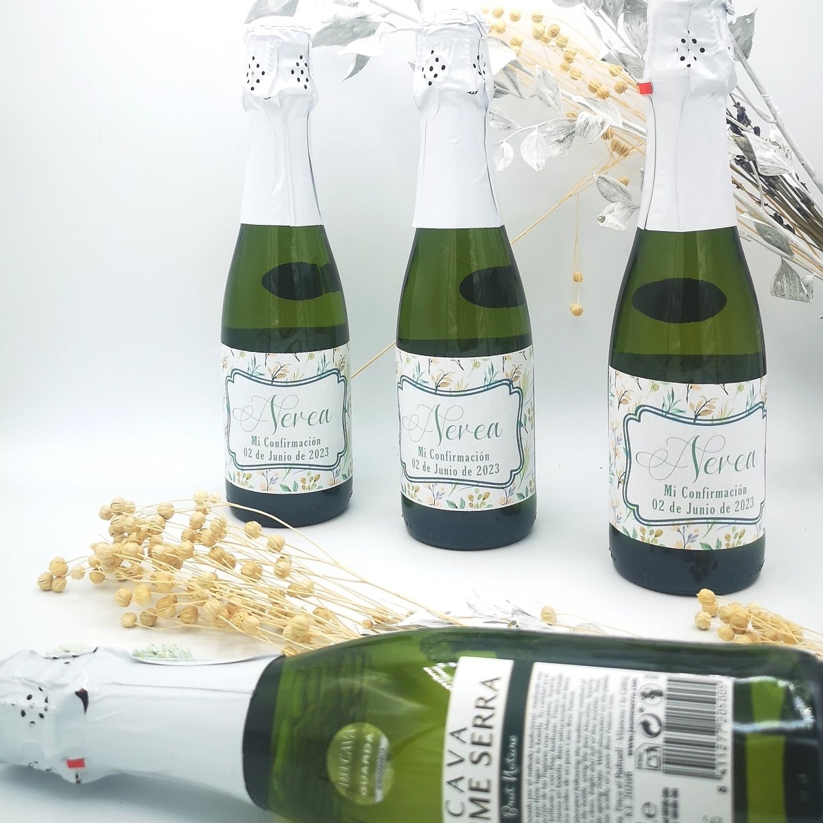 Botella de cava personalizada para celebración (Pack de 12 uds) - Regalos originales personalizados - DE MOI À TOI |DMAT