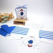 Cajas para detalles de comunión niño con solapa corazón (12 uds) - Regalo original personalizado - DE MOI À TOI
