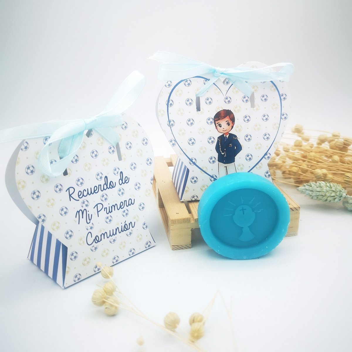 Estuche corazón con jabón comunión - Regalos originales personalizados - DE MOI À TOI |DMAT