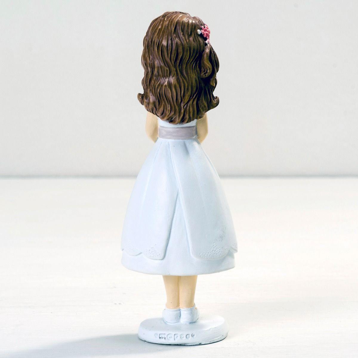 Figura de pastel comunión Niña vestido cortito 16.5 cm - Regalo original personalizado - DE MOI À TOI