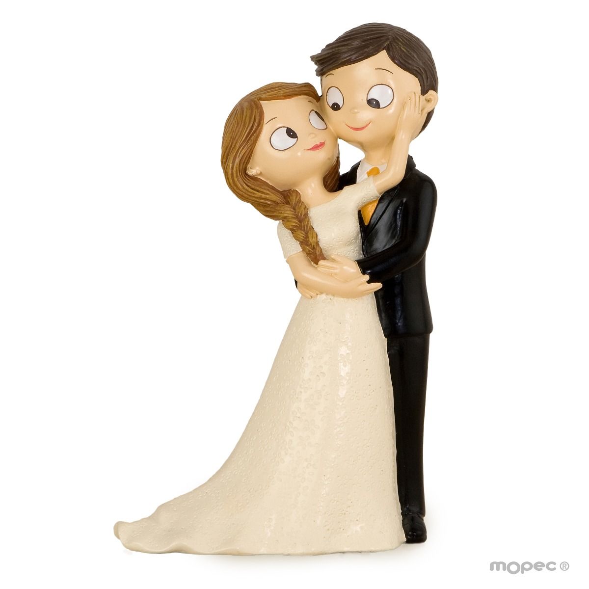 Figura tarta de boda novios caricias 21cm - Regalos originales personalizados - DE MOI À TOI |DMAT