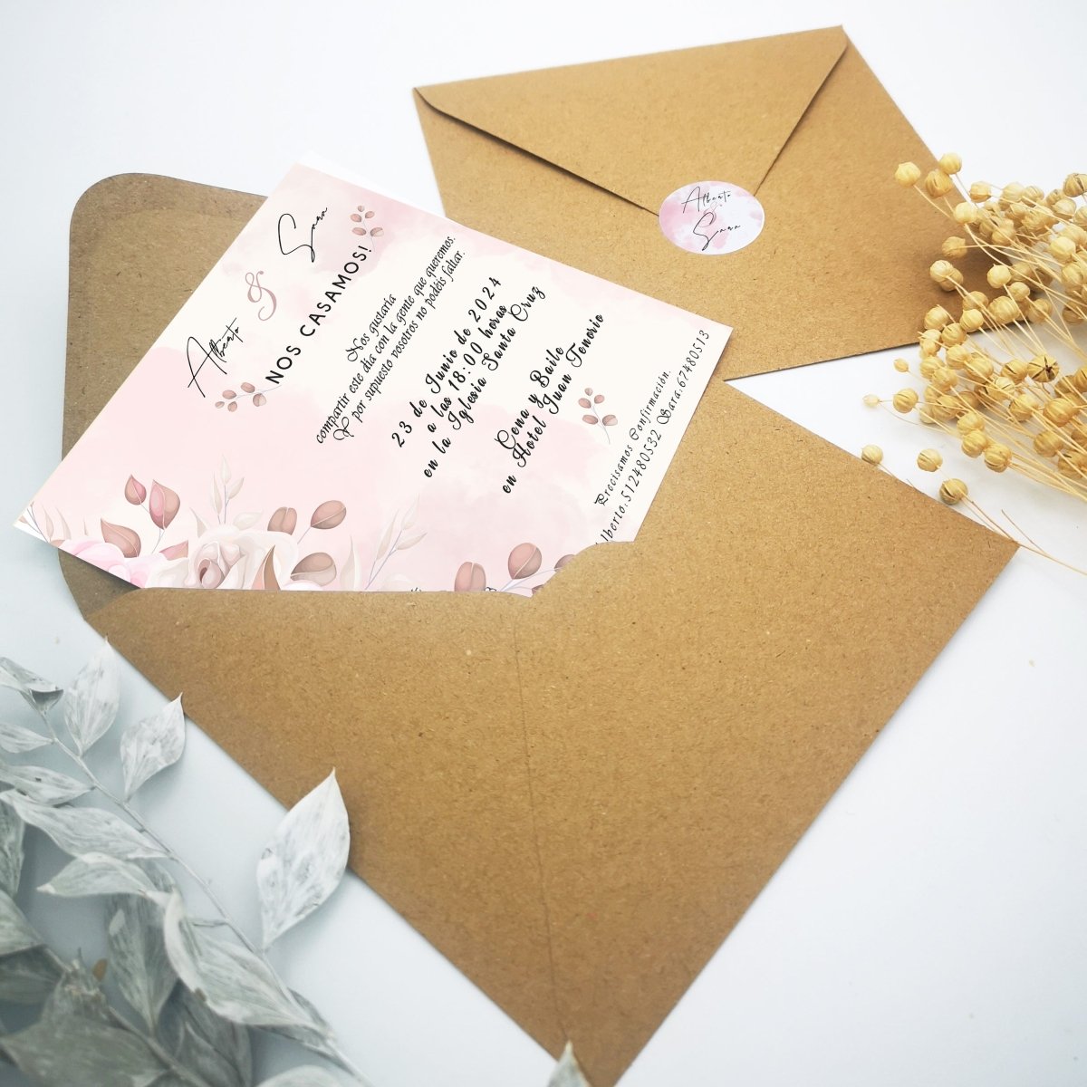 Invitación de boda Romantic - Regalos originales personalizados - DE MOI À TOI |DMAT