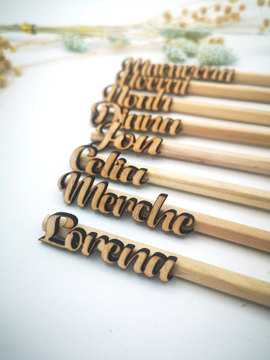 Lápiz madera con nombre - Regalos originales personalizados - DE MOI À TOI |DMAT