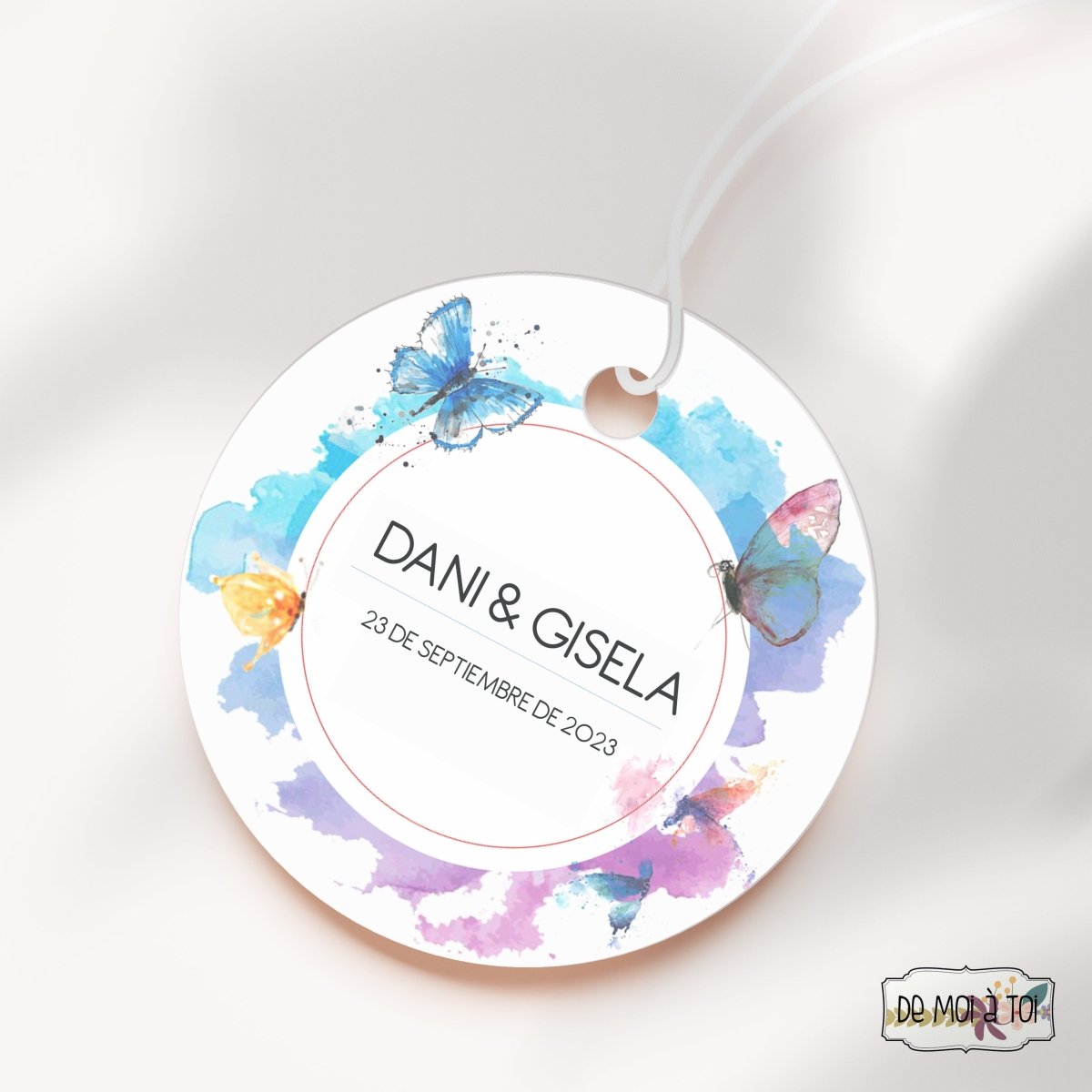 Mariposas fullcolor- Etiquetas para regalos - Regalos originales personalizados - DE MOI À TOI |DMAT