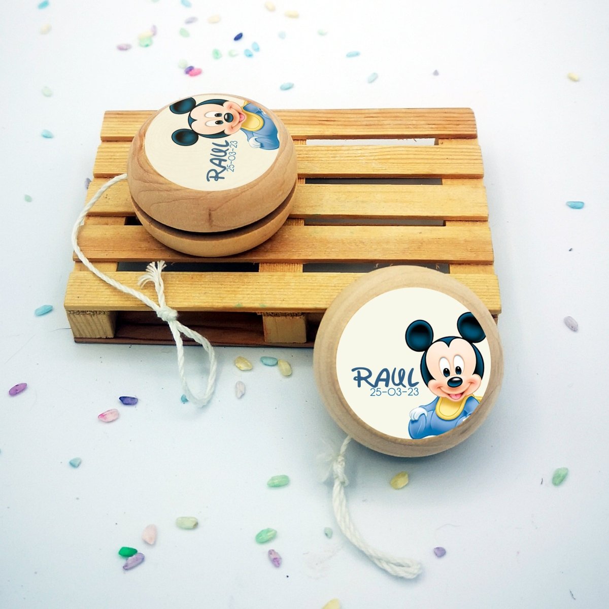 Mickey- Yoyo de madera personalizado - Regalo original personalizado - DE MOI À TOI