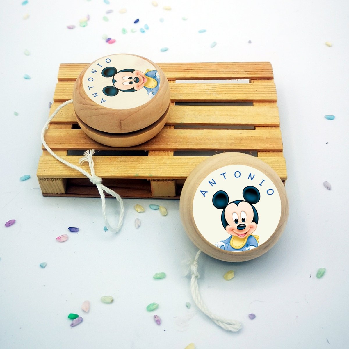 Mickey- Yoyo de madera personalizado - Regalos originales personalizados - DE MOI À TOI |DMAT