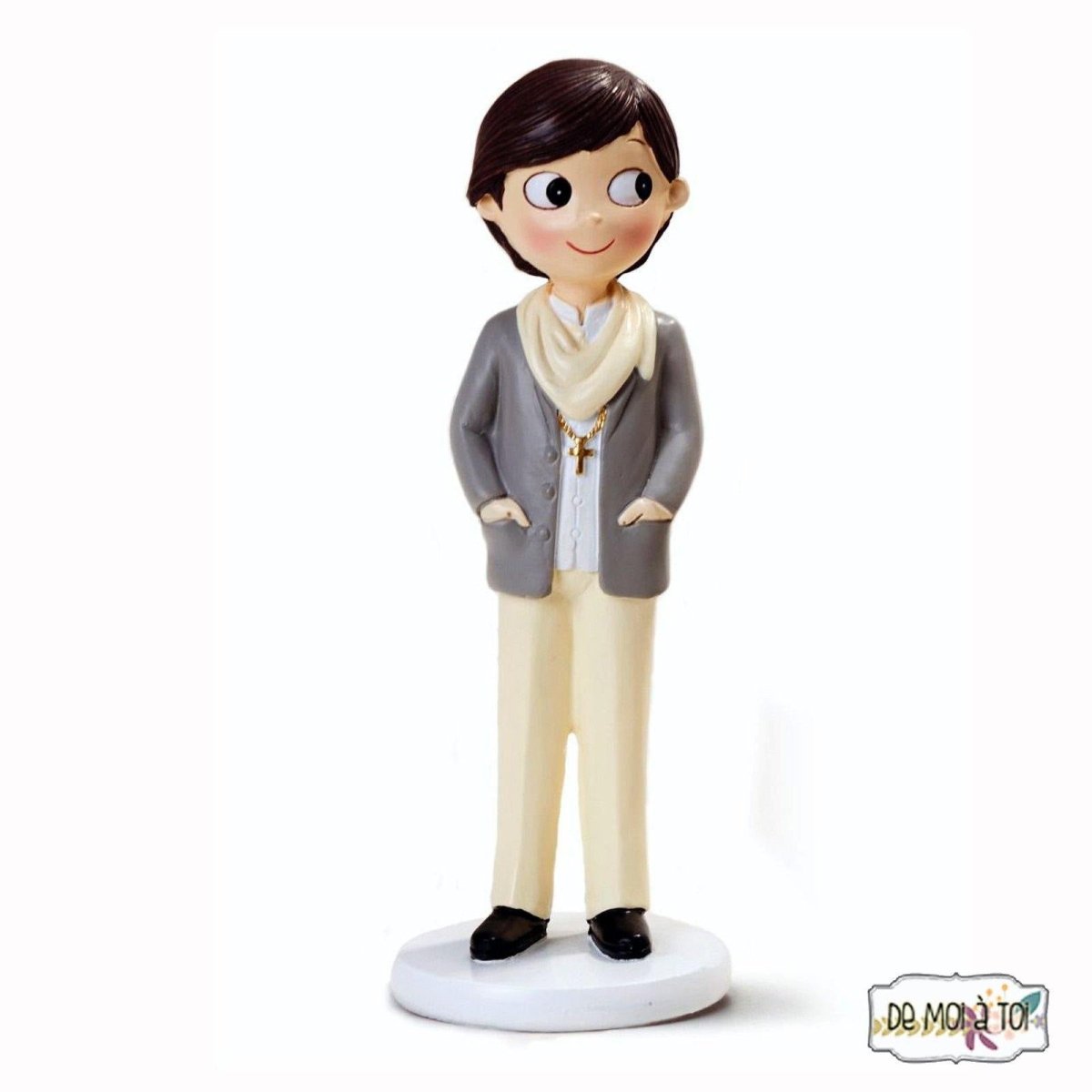Muñeco de tarta para niño elegante 16.5 cm - Regalos originales personalizados - DE MOI À TOI |DMAT