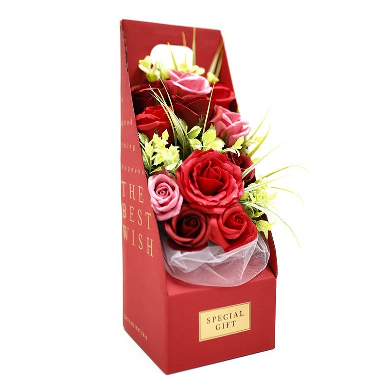 Ramo de Flores Rojo - Regalos originales personalizados - DE MOI À TOI |DMAT