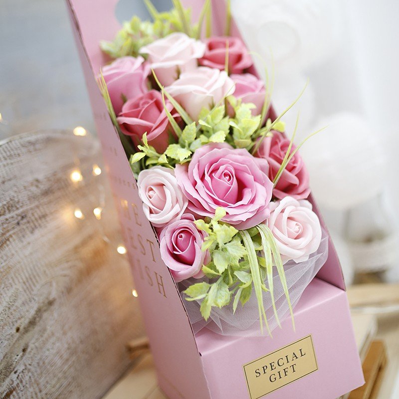 Ramo de Flores Rosa - Regalos originales personalizados - DE MOI À TOI |DMAT