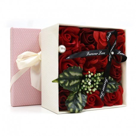 Rojo - Flores eternas en caja - Regalos originales personalizados - DE MOI À TOI |DMAT