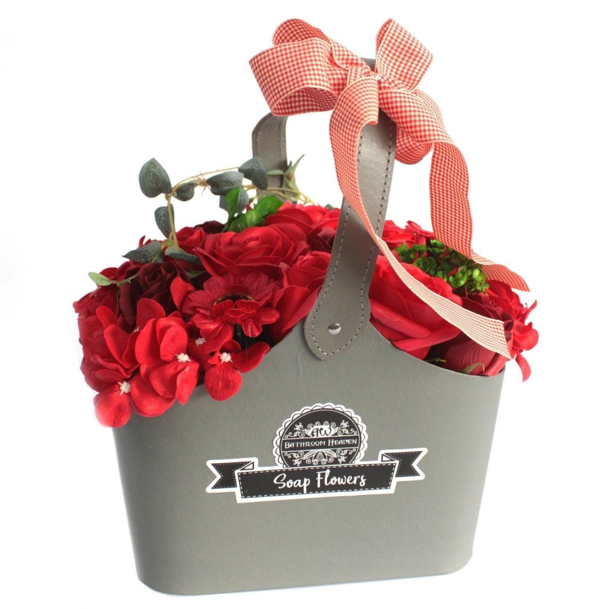 Rojo grande-Cesta ramo de flores jabón - Regalos originales personalizados - DE MOI À TOI |DMAT