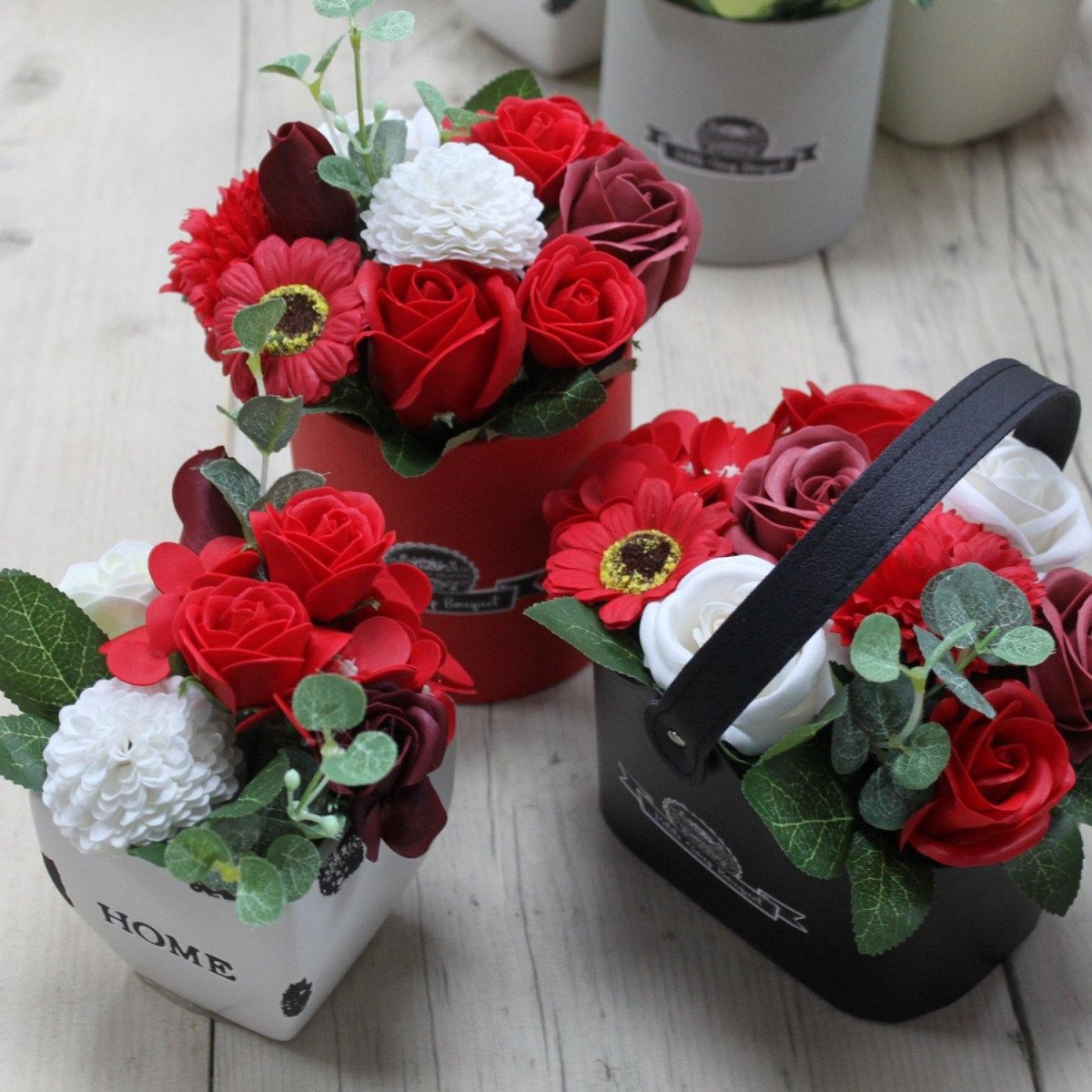 Rojo pequeño - Cesto de flores - Regalo original personalizado - DE MOI À TOI
