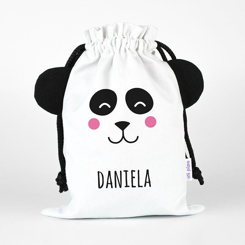 Saquito zoo panda personalizado - Regalos originales personalizados - DE MOI À TOI |DMAT