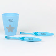 Set cepillos de dientes y vasito personalizado (2 colores) - Regalo original personalizado - DE MOI À TOI