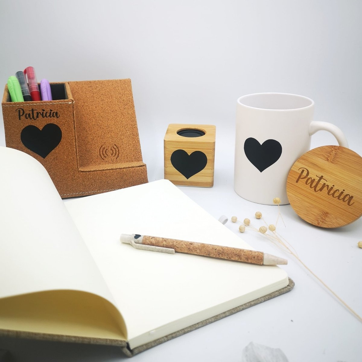 Set oficina Corazón Personalizado - Regalos originales personalizados - DE MOI À TOI |DMAT