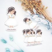 Sticker muñeco de comunión Martina - Regalos originales personalizados - DE MOI À TOI |DMAT