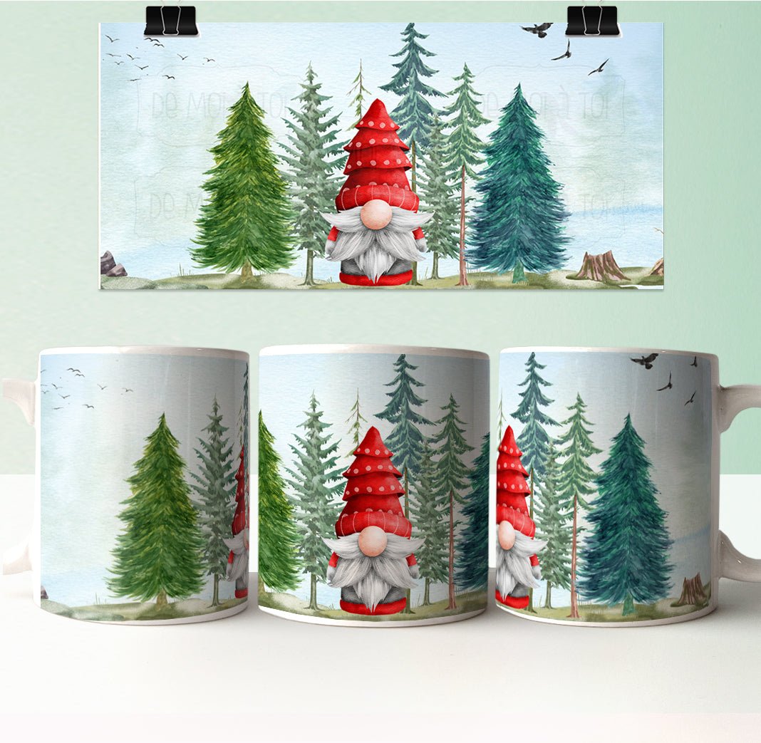 Taza Navidad Gnomo bosque - Regalos originales personalizados - DE MOI À TOI |DMAT