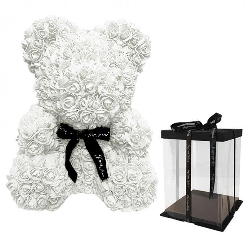 Teddy Love - Oso de flores Blanco 25cm - Regalo original personalizado - DE MOI À TOI