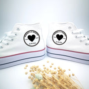 Zapatillas personalizadas - Convers heart (H&M) - Regalos originales personalizados - DE MOI À TOI |DMAT