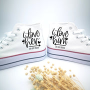 Zapatillas personalizadas - I lover Her & Him (H&M) - Regalo original personalizado - DE MOI À TOI
