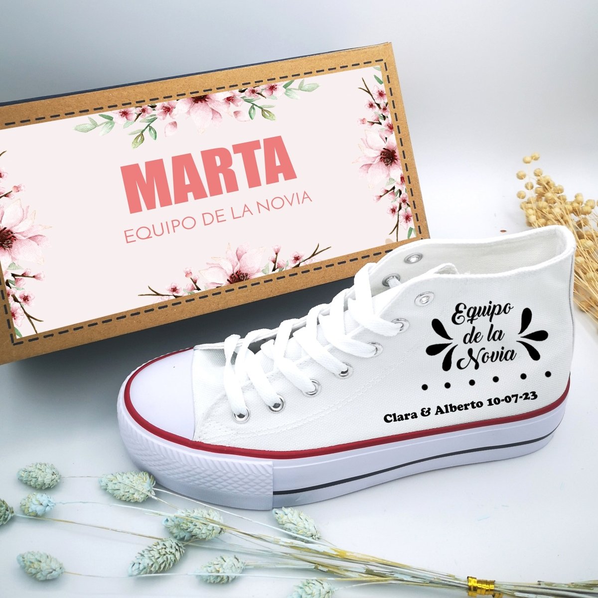 Zapatillas personalizadas mujer - Novia y damas de honor - Regalos originales personalizados - DE MOI À TOI |DMAT